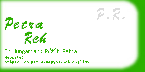 petra reh business card